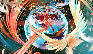 Kingdom Hearts poster, Hinanawi Tenshi , Touhou, birds