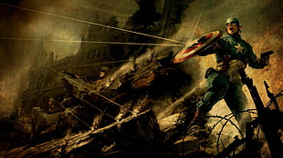 Captain America illustration, Captain America, The Avengers