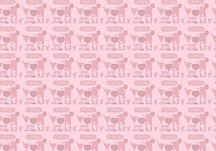 wine glass and cocktail glass illustration HD wallpaper