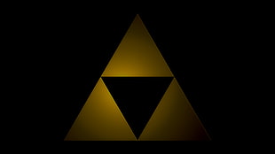 triangular yellow logo, The Legend of Zelda, Triforce