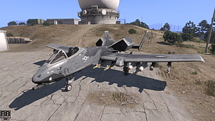 grey airplane game digital wallpaper, Arma 3, video games, military aircraft, military base