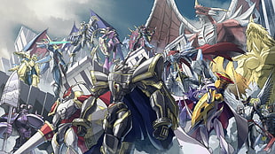 Digimon Mega evolution characters illustration, Digimon, digital art, Digimon Tri, knight
