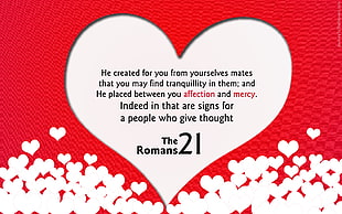 The Romans 21 bible chapter, Islam, Qur'an, verse, heart