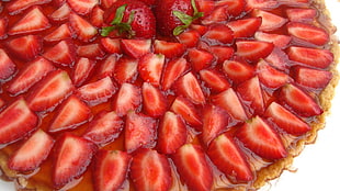 sliced strawberry fruits