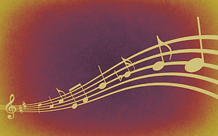 white music notes, music HD wallpaper