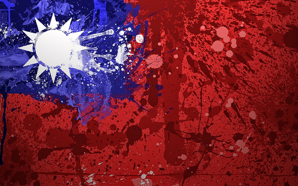 red, white, and blue flag digital wallpaper HD wallpaper