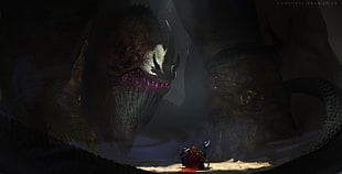 monster illustration, fantasy art, creature HD wallpaper