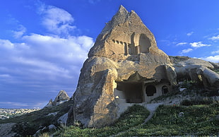 brown and black concrete house, Cappadocia, Ürgüp Peri Bacaları