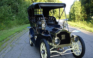 vintage black and beige car, Packard, car, vintage, Oldtimer