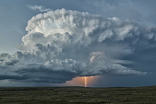 view of clouds and lightning, nature, landscape, clouds, lightning