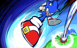 Sonic the Hedgehog illustration, ishmam, Sonic the Hedgehog, Sonic HD wallpaper