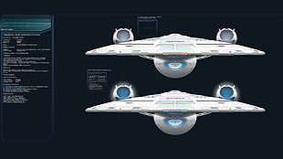 white space ship illustration, Star Trek, USS Enterprise (spaceship) HD wallpaper