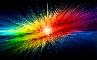 rainbow-colored illustration, abstract, spectrum, colorful, digital art HD wallpaper