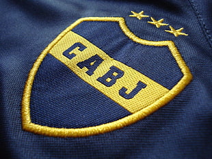 blue textile, Boca Juniors, blue, yellow, sport 