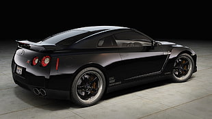 black coupe HD wallpaper