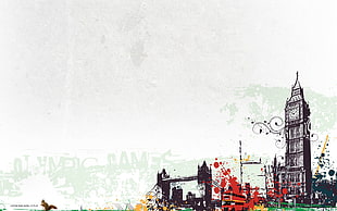 Tower Bridge and Elizabeth's Tower in London digital wallpaper, London