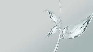 close-up photo of silver-colored leaf decor