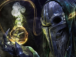 video game character digital wallpaper, evil, 3D, CGI, skeleton
