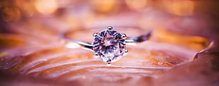 silver-colored ring, diamonds, rings, macro, jewelry