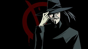 Guy Fawkes Mask illustration, V for Vendetta, Anonymous, artwork HD wallpaper