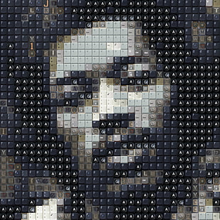 Jimi Hendrix keyboard themed photo HD wallpaper
