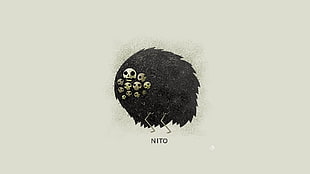 black Nito monster artwork, artwork, Dark Souls, Nito, skull