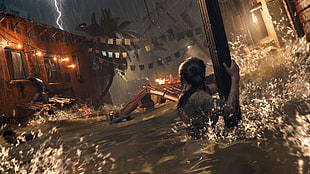 black top illustration, Shadow of the Tomb Raider, Lara Croft, screenshot