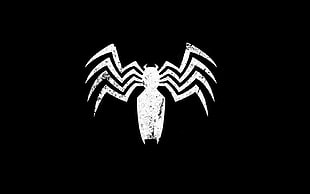 Venom logo, comic books, Spider-Man, minimalism, simple background
