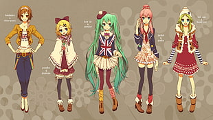 five Hatsune mikeu HD wallpaper