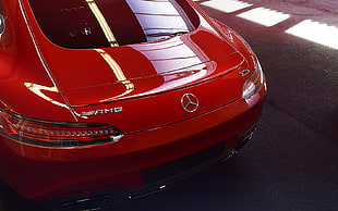 red Mercedes-Benz AMG HD wallpaper