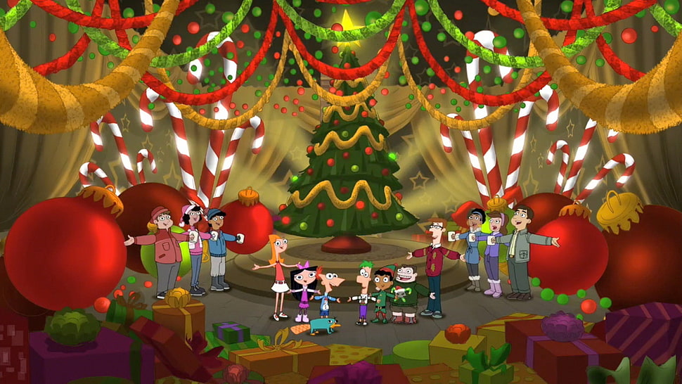 cartoon character inside candy house fun art HD wallpaper