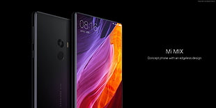 black Xiaomi MI MIX smartphone HD wallpaper