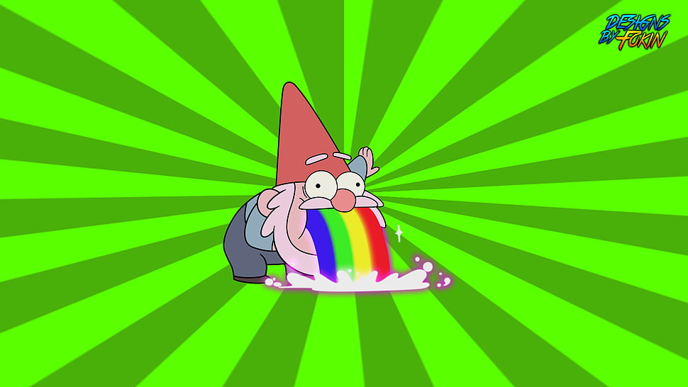 man vomiting rainbow clip art, Gravity Falls HD wallpaper
