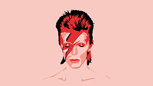 man portrait, David Bowie, Ziggy Stardust