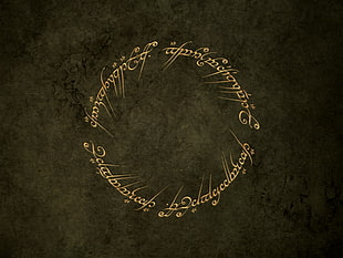 yellow text, The Lord of the Rings, movies HD wallpaper