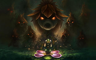 digital wallpaper of Legend of Zelda