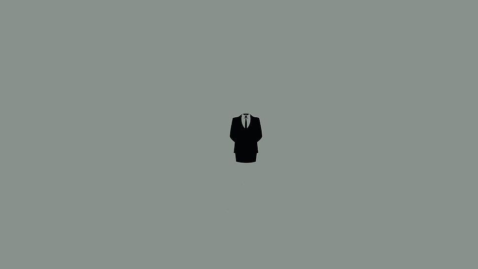 black formal suit jacket illustration, minimalism, artwork, simple background, suits HD wallpaper