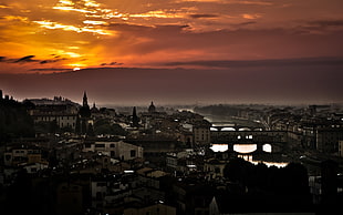 city skyline during golden hour photo