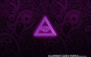 Illuminati goes purple illustration HD wallpaper