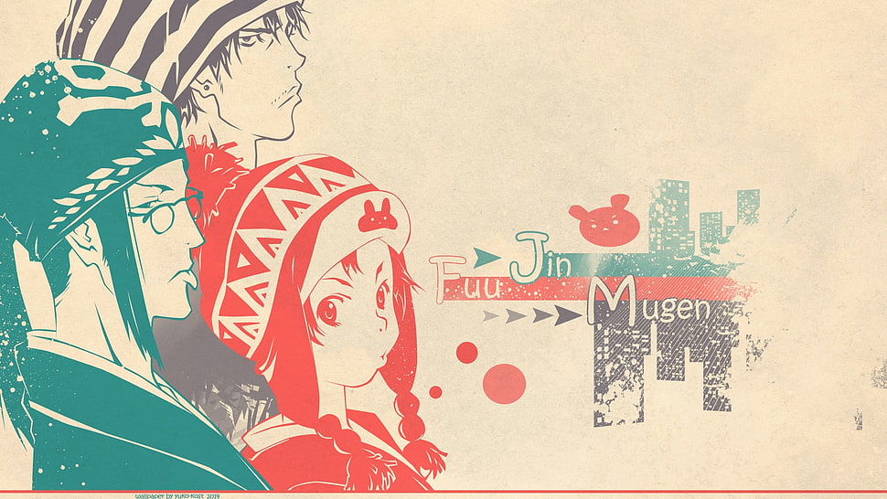Fuu Jin Mugen illustration, Samurai Champloo, Jin (Samurai Champloo), Mugen, Fuu HD wallpaper
