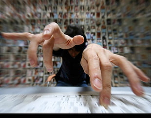 person's hands, motion blur, hands, keyboards, closeup HD wallpaper