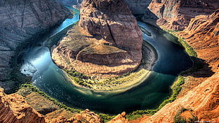 gulp aerial photo, nature, river, canyon, Horseshoe Canyon