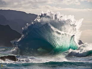 ocean waves, water, landscape