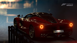 red 5-door hatchback, forza horizon 3, video games, Ferrari