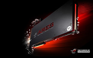 black and red Asus laptop, ASUS, Republic of Gamers, GPUs, graphics card HD wallpaper