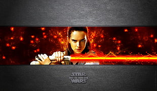 Star Wars Rey wallpaper, Star Wars: The Last Jedi, Star Wars, Rey (from Star Wars), lightsaber HD wallpaper