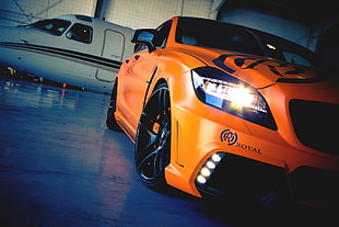 orange car fender, Mercedes-Benz, Mercedes-Benz CLS, orange, car HD wallpaper