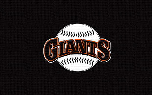 San Francisco Giants logo, SF Giants, baseball, Major League Baseball, black background