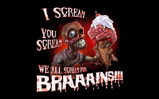 i cream you scream we all scream poster HD wallpaper