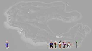 game application screenshot, Escape from Monkey Island, video games, pixels, pixel art HD wallpaper